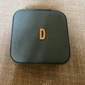 Initial “D” travel jewelry box